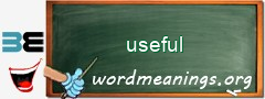 WordMeaning blackboard for useful